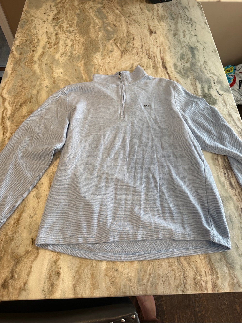 Vineyard Vines Men’s Pale Blue Half-Zip Pullover - Picture 4 of 5
